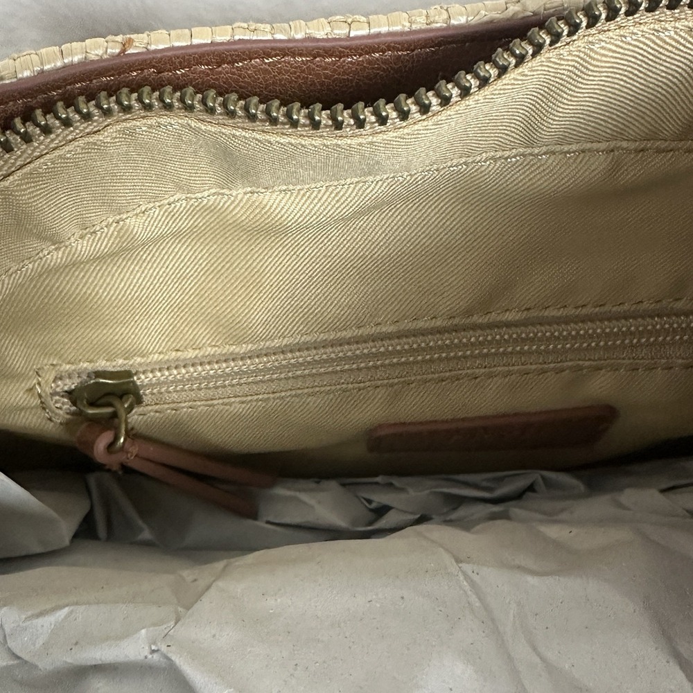 Frye and Co. Basket Cognac Satchel Tote Bag Purse Handle And Strap With Tags - Picture 8 of 11